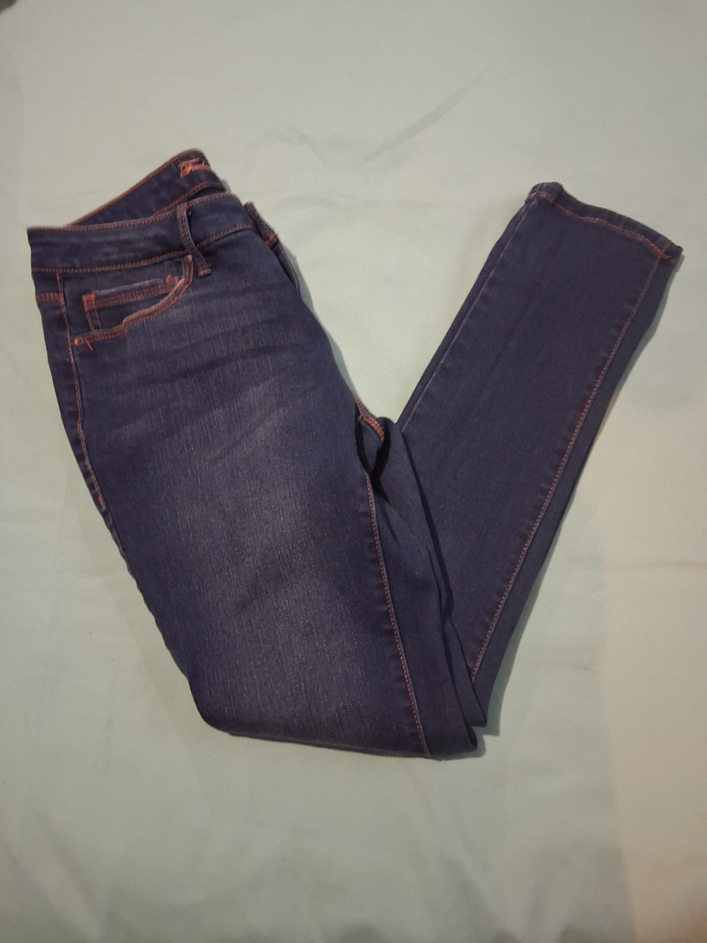 💙 NWOT Womens Faded Glory Dark Blue Skinny Jeans Size 4 XS Casual Chic Classic